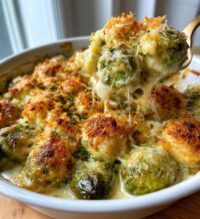 cheesy brussel sprout bake