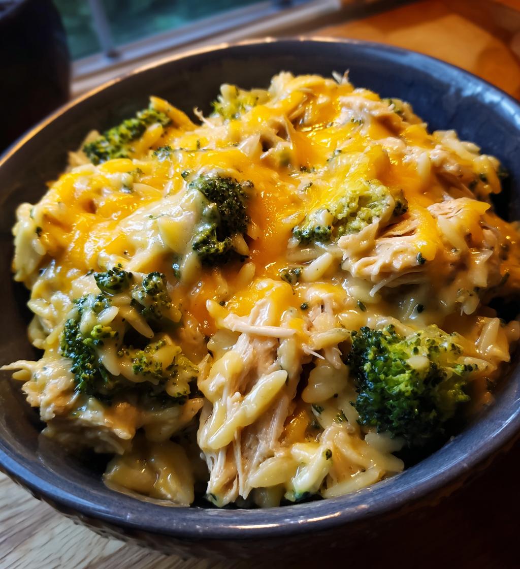 cheesy chicken broccoli orzo recipe - detail 1