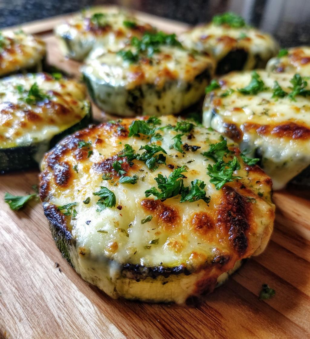 cheesy garlic zucchini steaks - detail 1