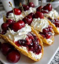cherry cheesecake tacos