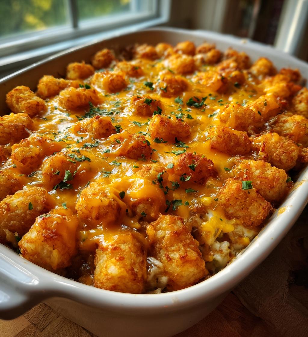 chicken and tater tot casserole recipe