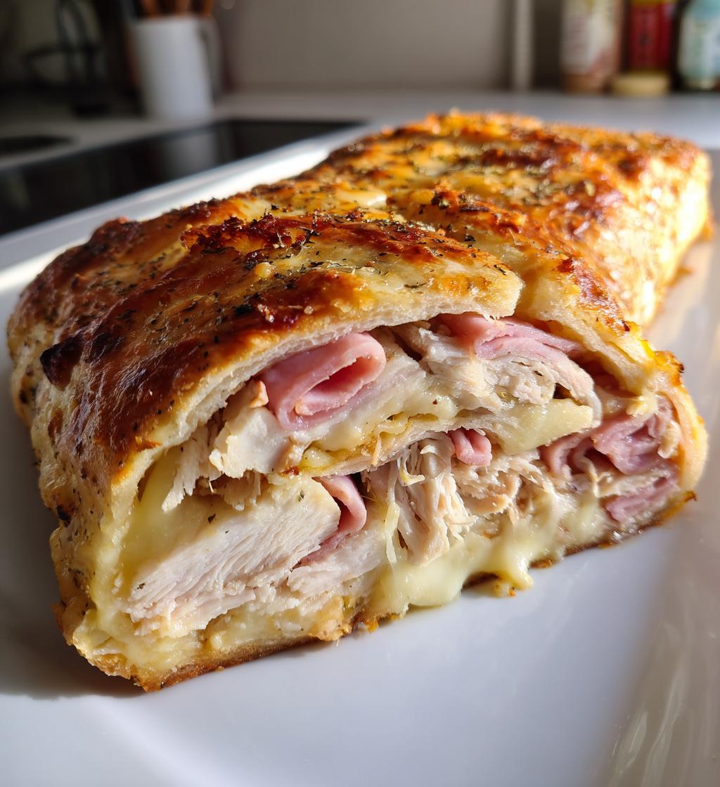 chicken cordon bleu stromboli