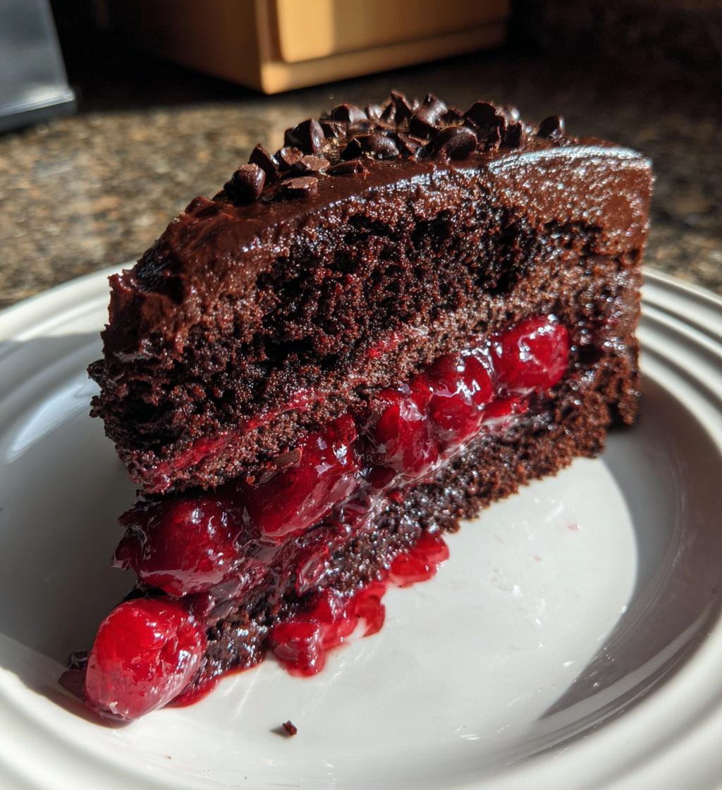 chocolate cherry dump cake