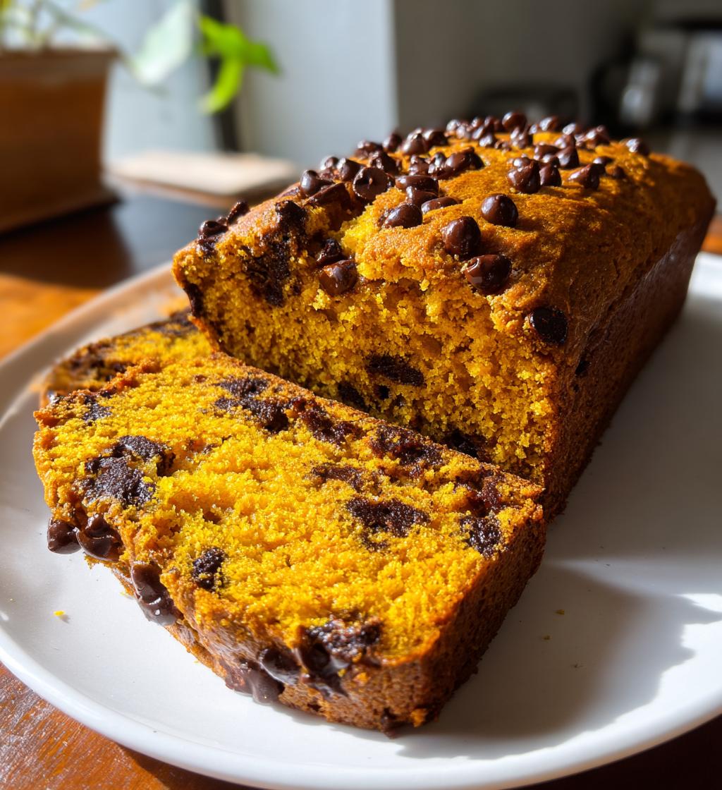 chocolate chip pumpkin bread - detail 1