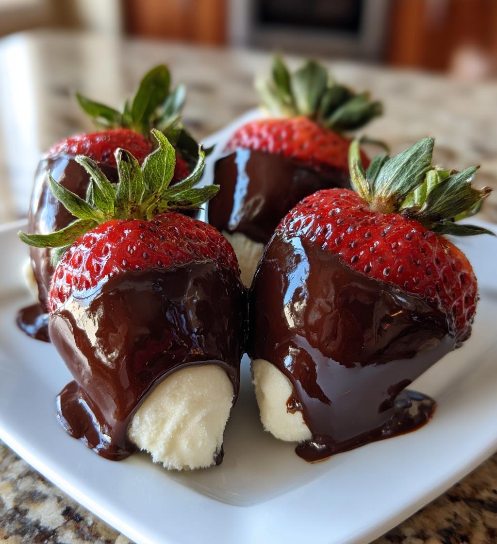 chocolate covered cheesecake strawberries