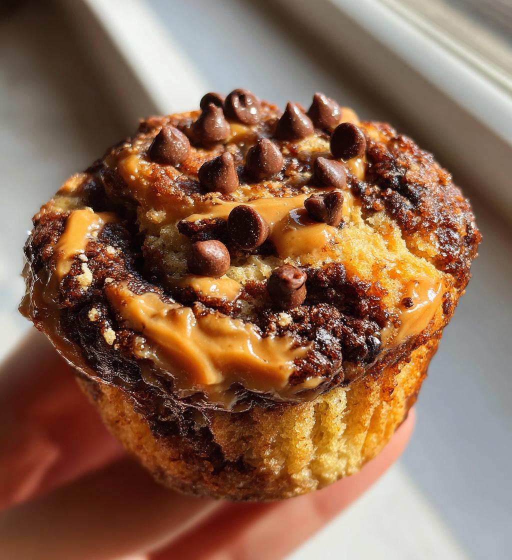 chocolate peanut butter swirl muffins