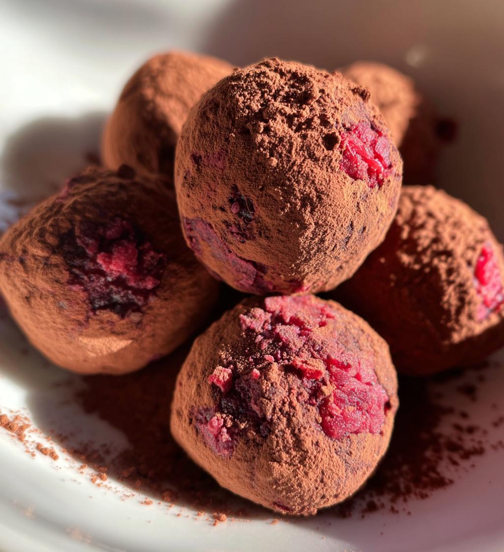 chocolate raspberry truffles