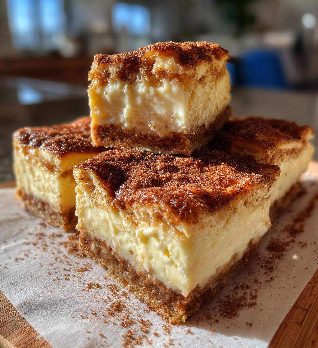 churro cheesecake bars