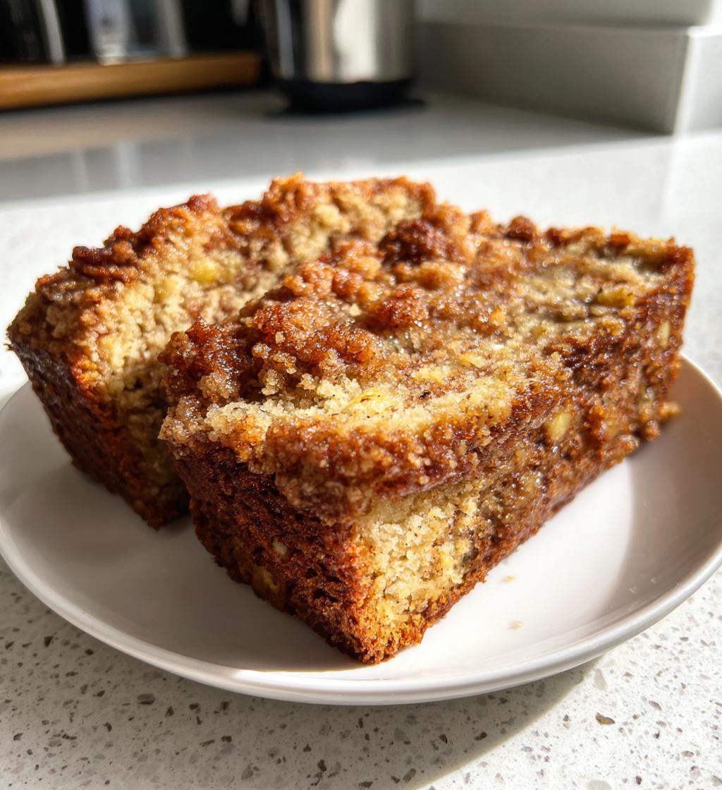 cinnamon crumble banana bread