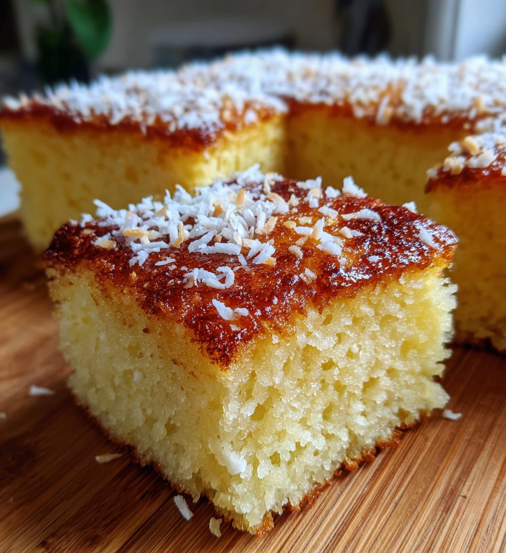 coconut mochi cake - detail 1
