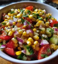 corn tomato and cucumber salad