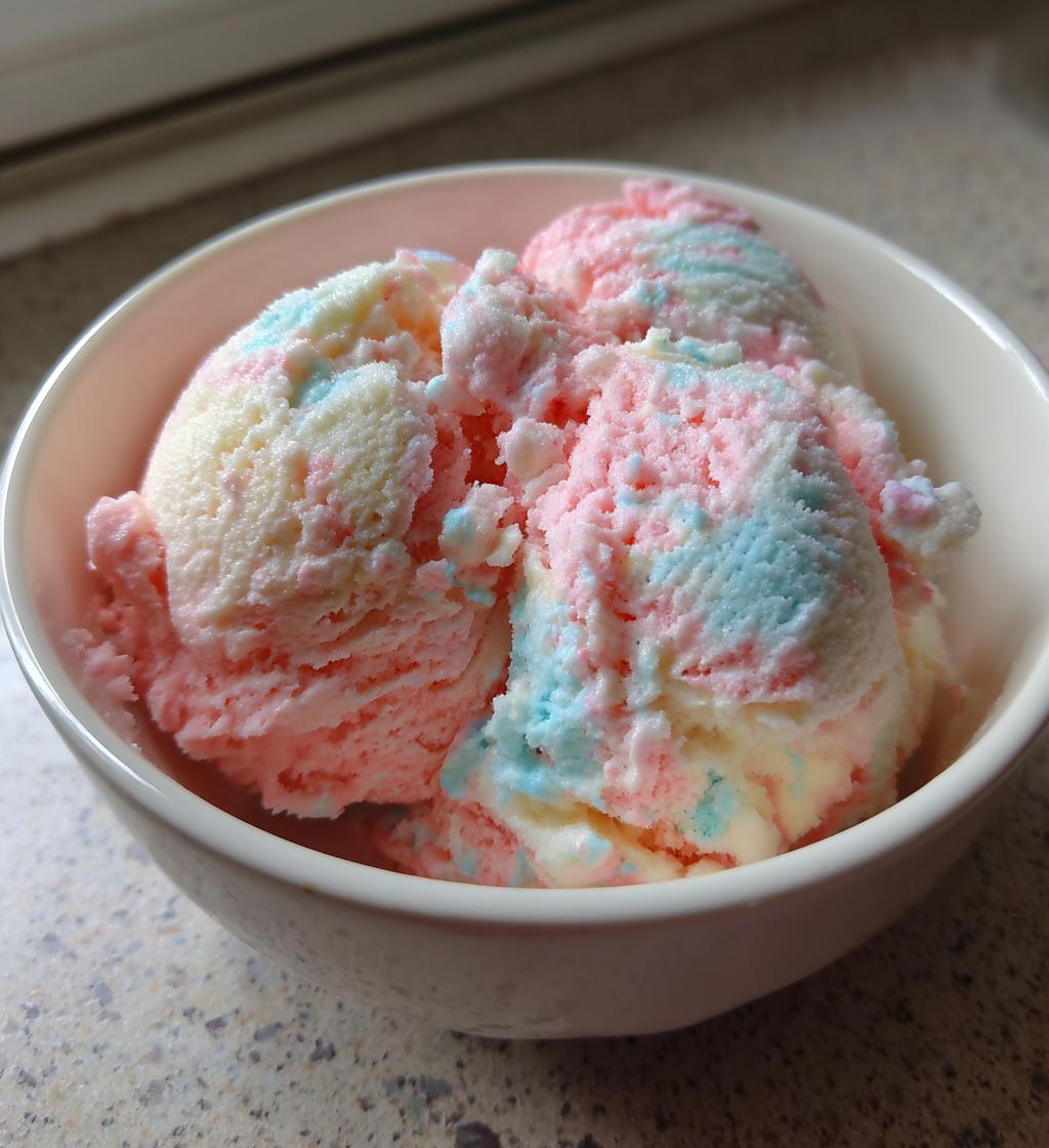 cotton candy flavored ice cream no churn