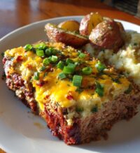cowboy meatloaf and potato casserole