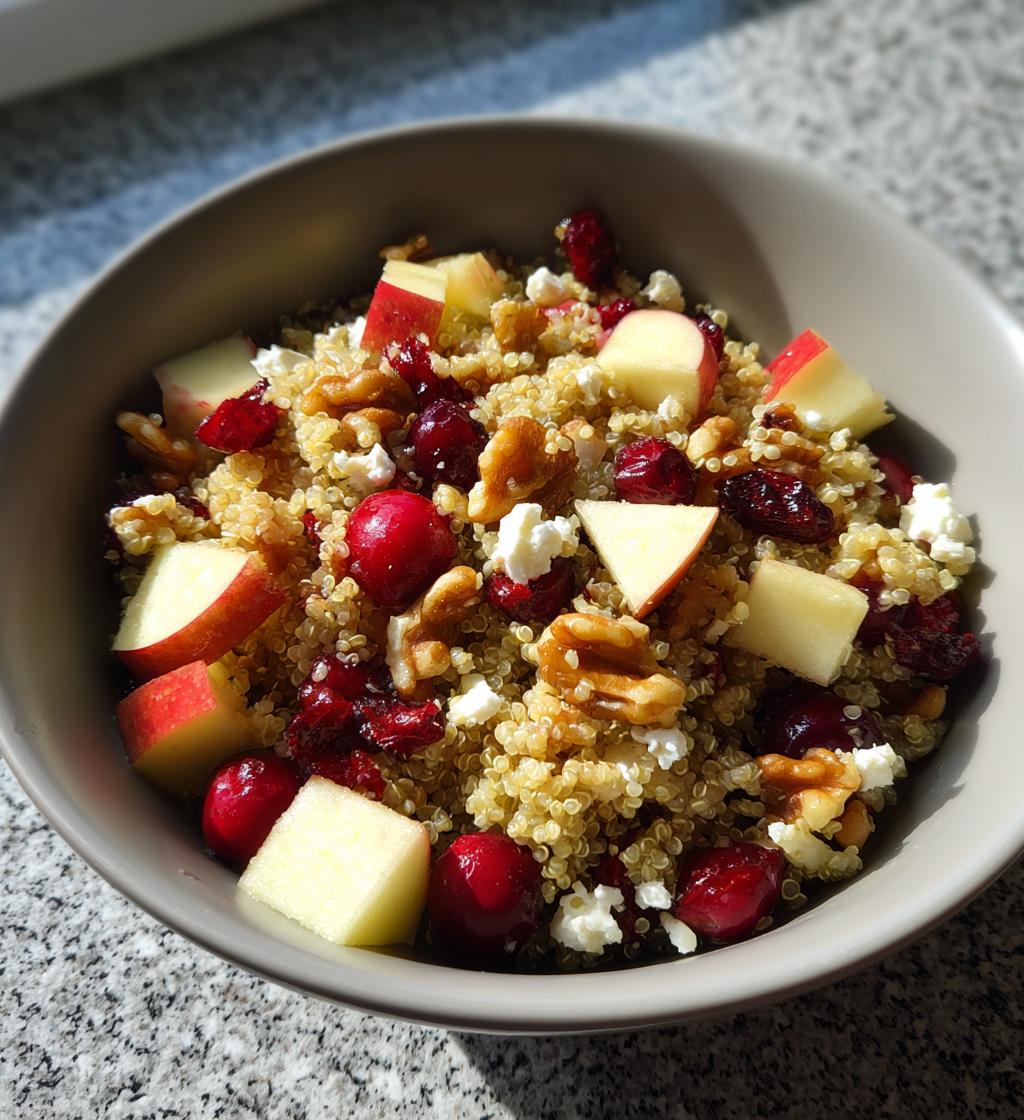 cranberry apple quinoa salad a delightful burst of flavors