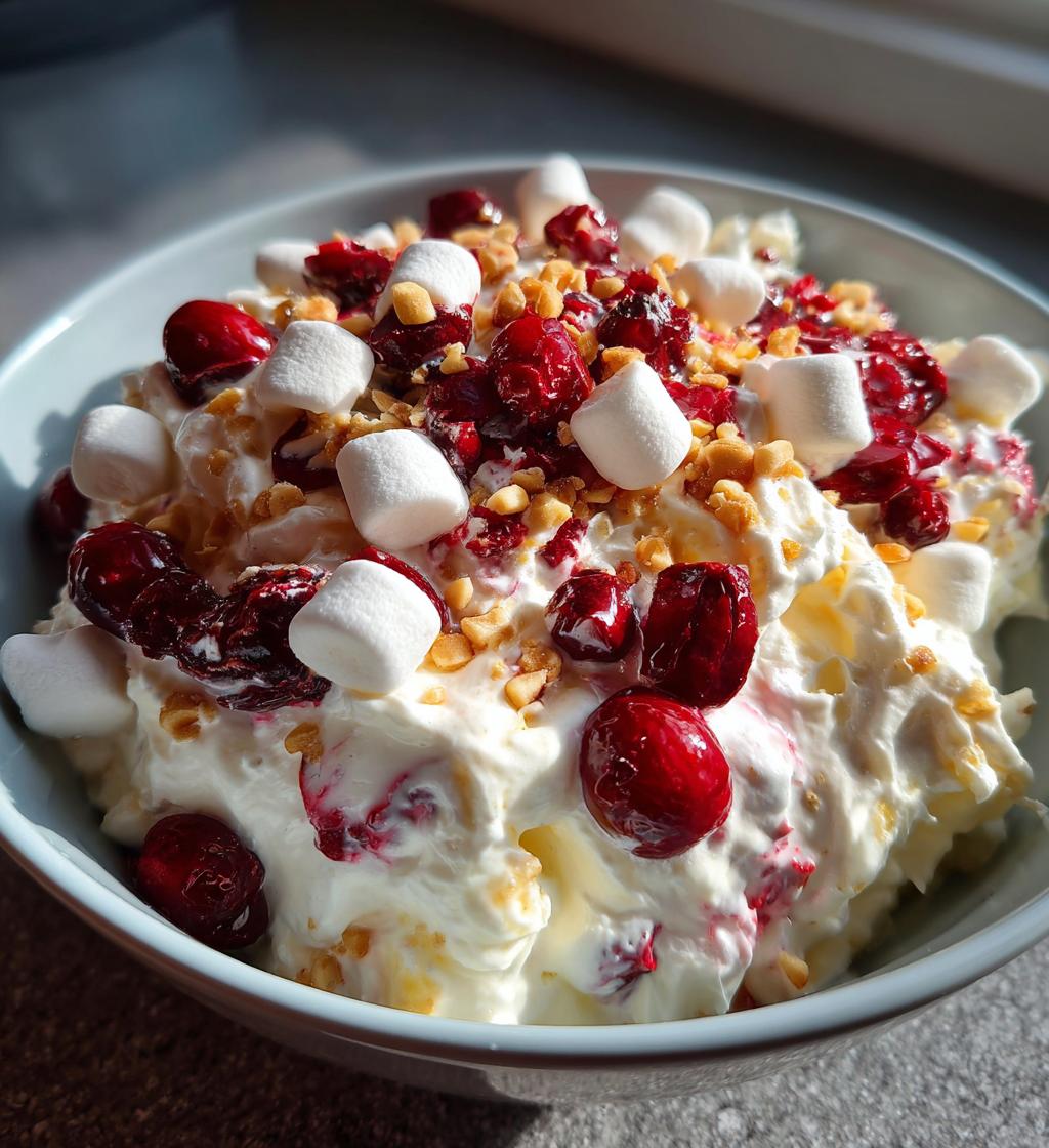 cranberry fluff salad thanksgiving