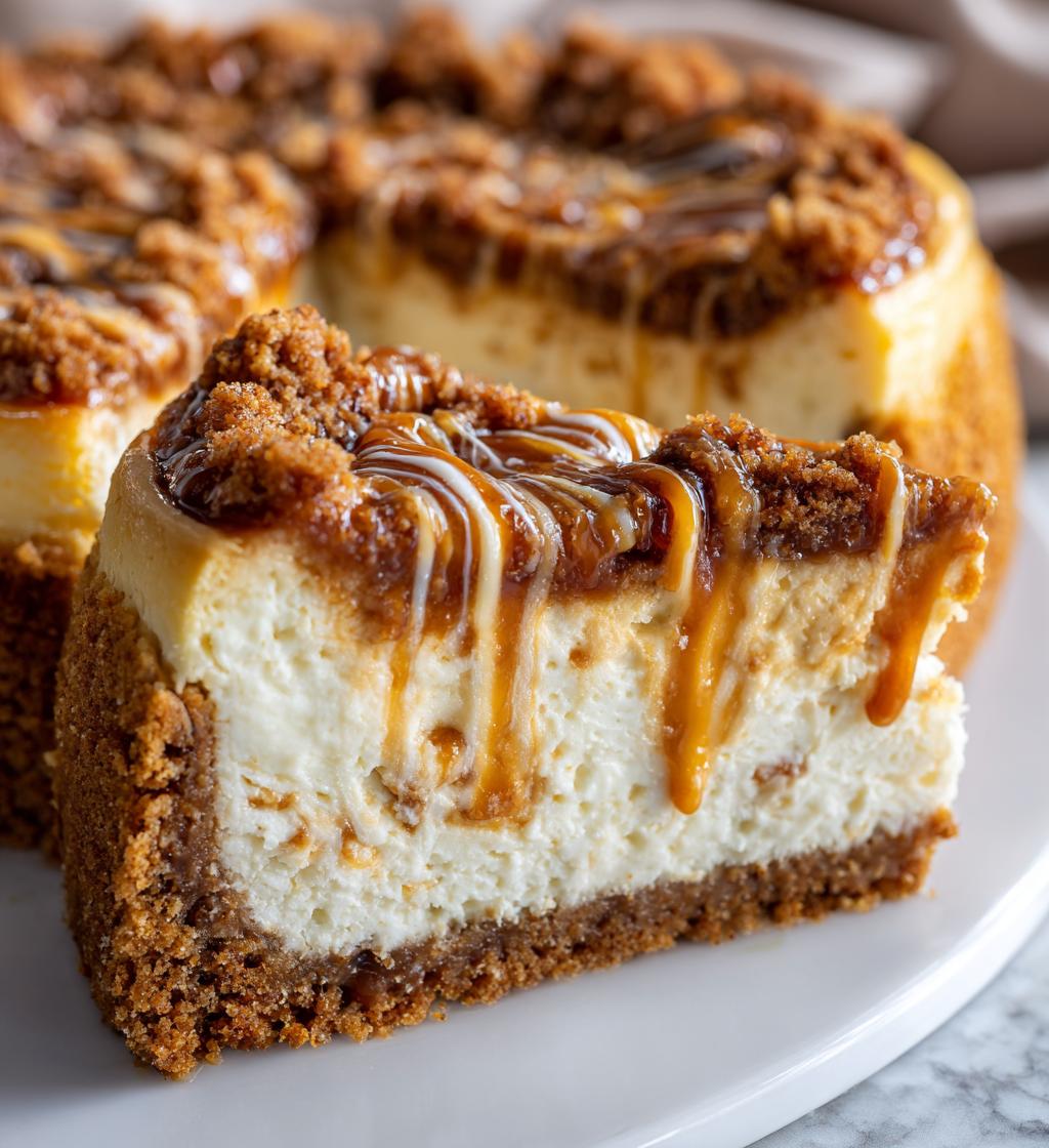 creamy butterscotch cheesecake with a buttery crumble recipe