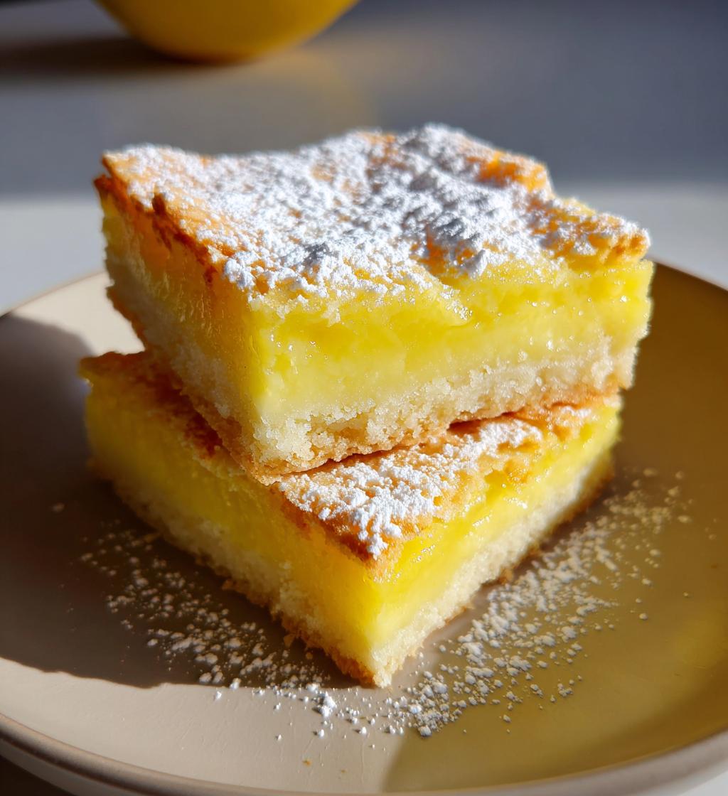 creamy lemon squares - detail 1
