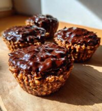 decadent dark chocolate oatmeal cups