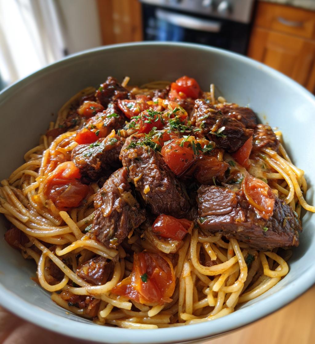 delicious garlic beef pasta a must try slow cooker recipe