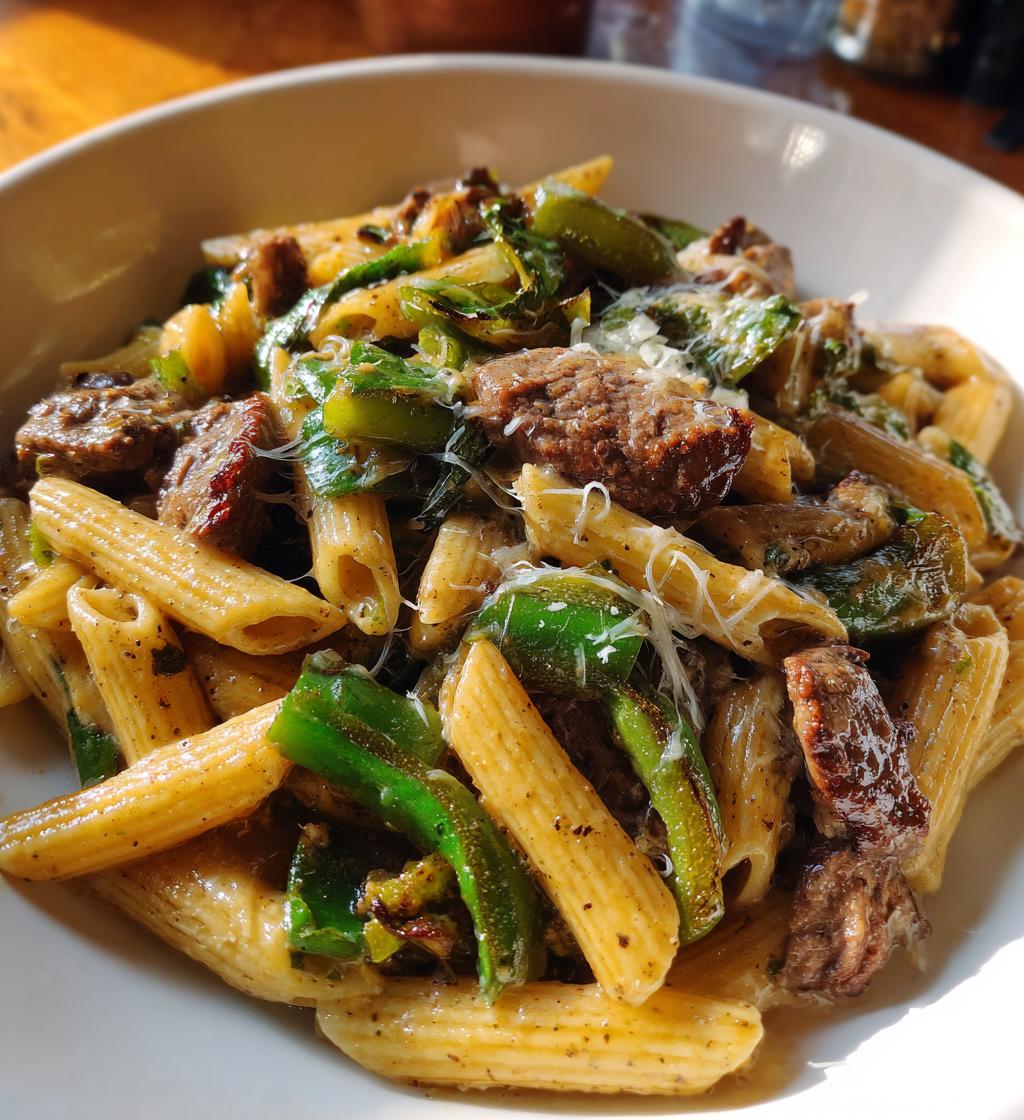 delicious philly cheese steak pasta recipe for family dinners