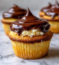 dreamy boston cream cupcakes