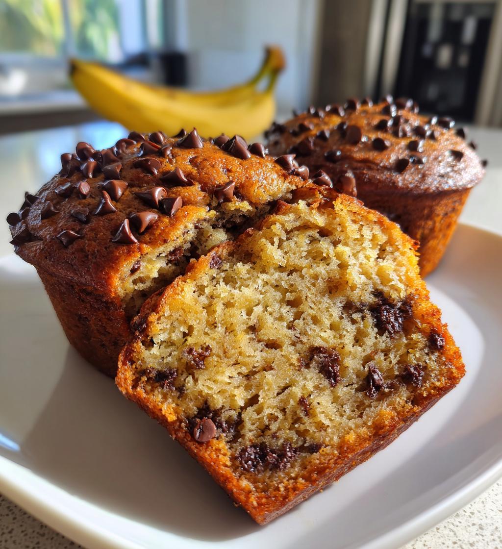 easy banana chocolate chip muffins recipe