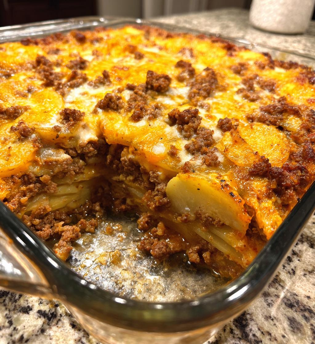 easy hamburger potato casserole