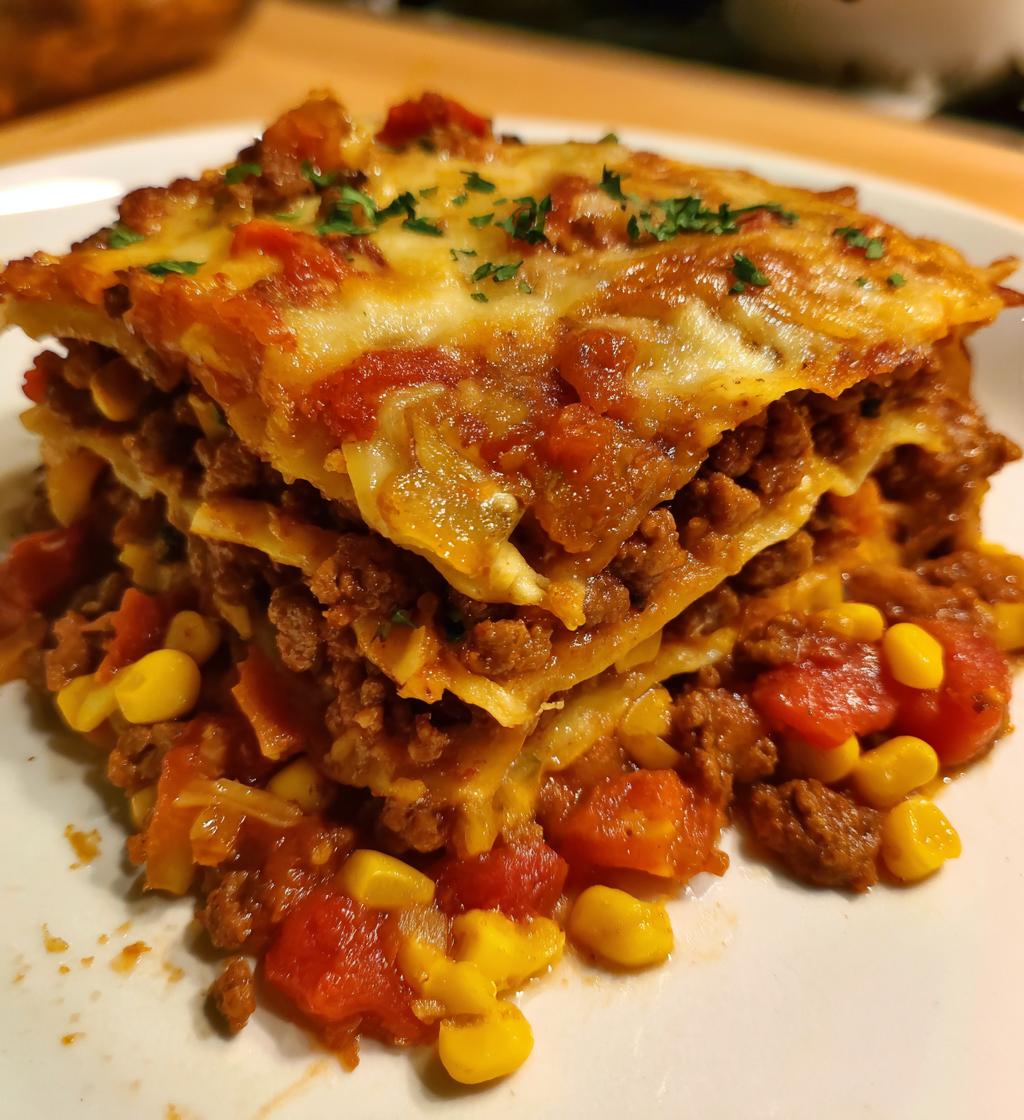 easy mexican taco lasagna