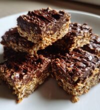 easy no bake chocolate oat bars