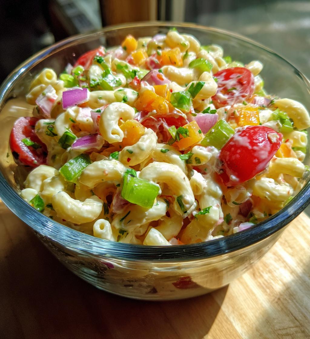 elbow macaroni pasta salad easy recipe