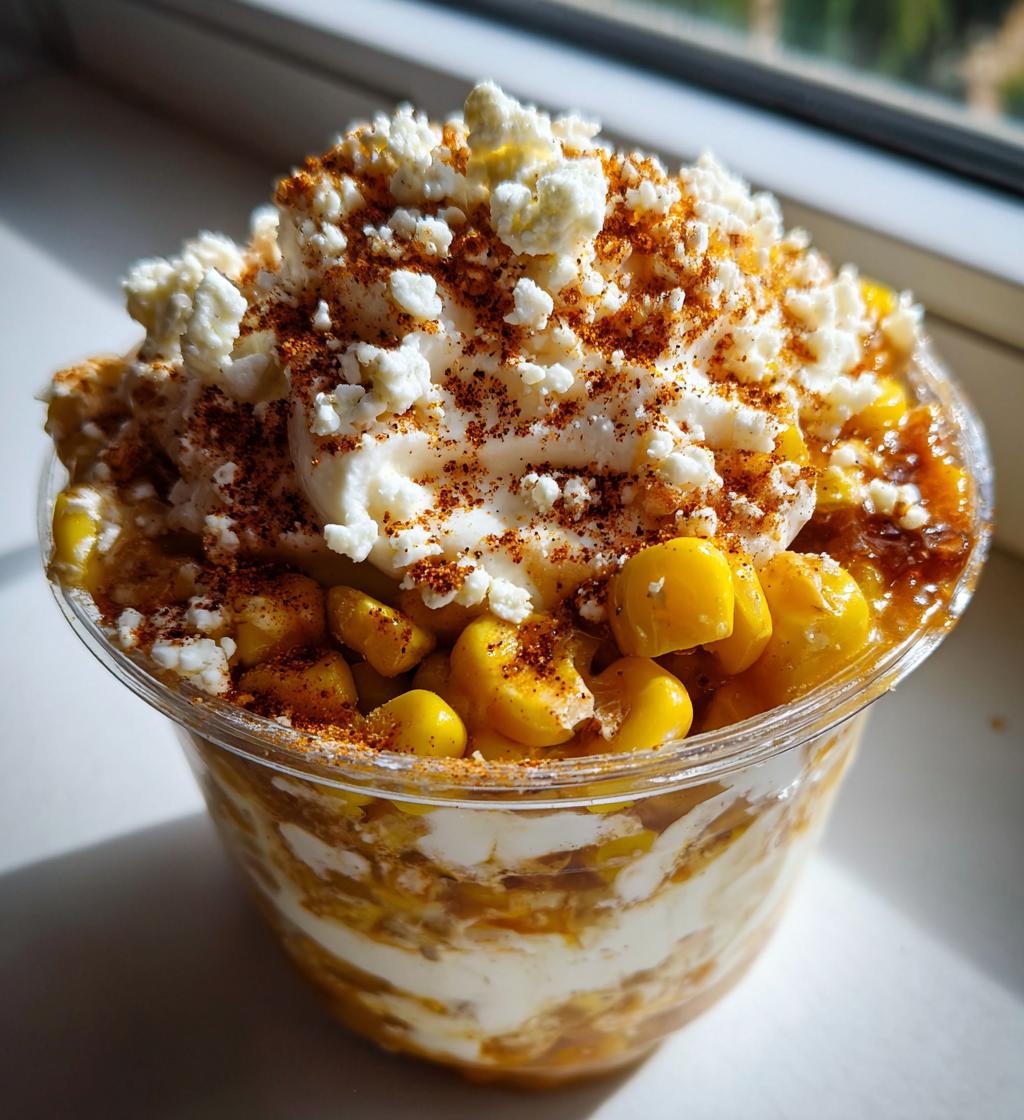 elote en vaso corn in a cup - detail 1