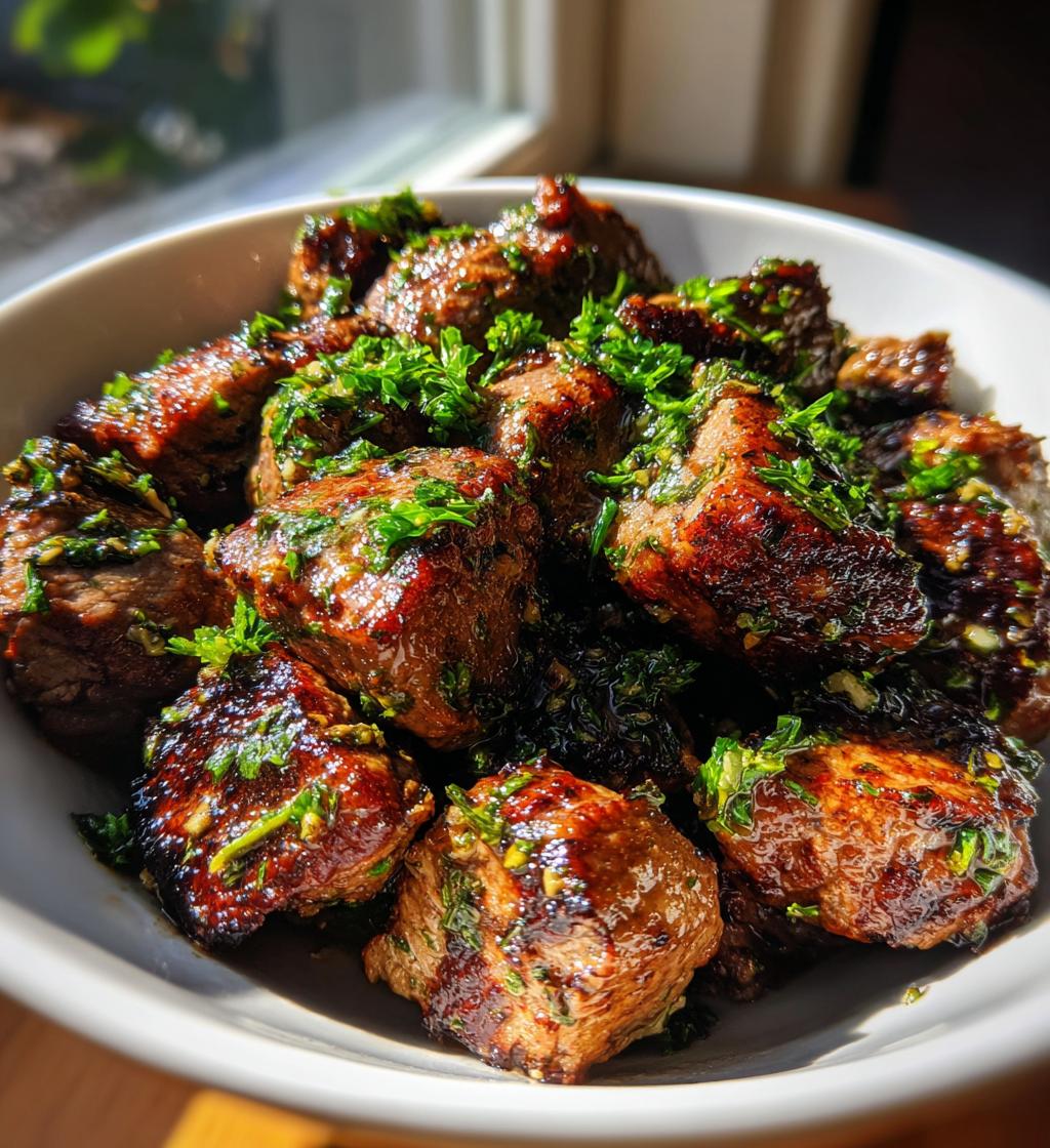 garlic butter steak bites recipe