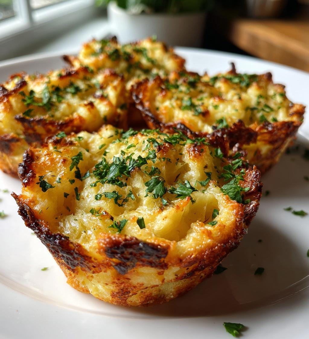 garlic parmesan mashed potato cups