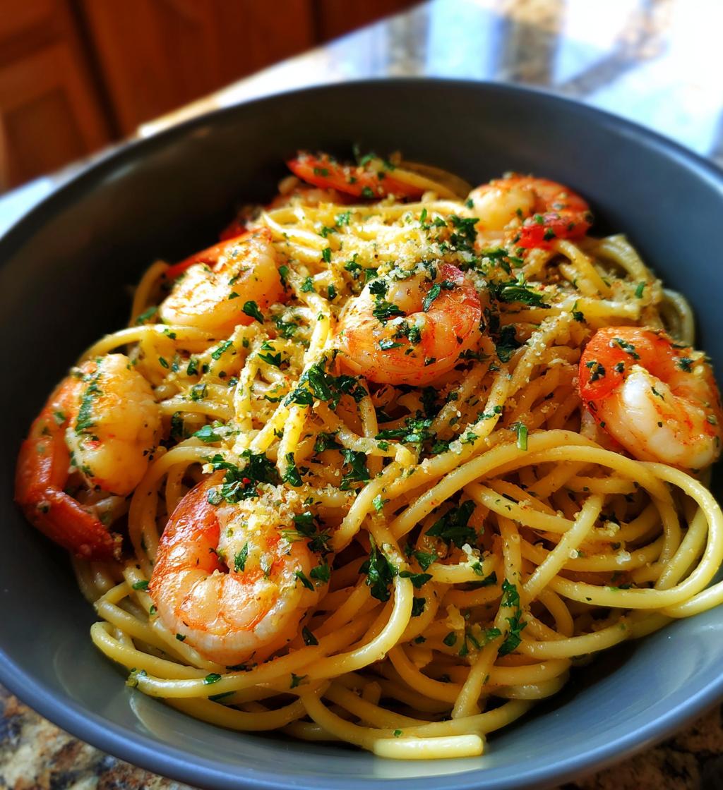 garlic shrimp pasta