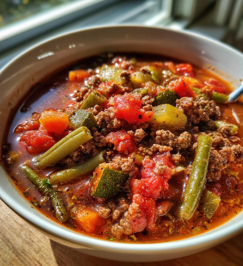 grandmas hamburger vegetable soup