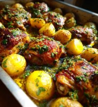 greek lemon chicken and potatoes recipe