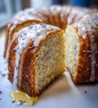 grey lavender cake with honey lemon glaze recipe