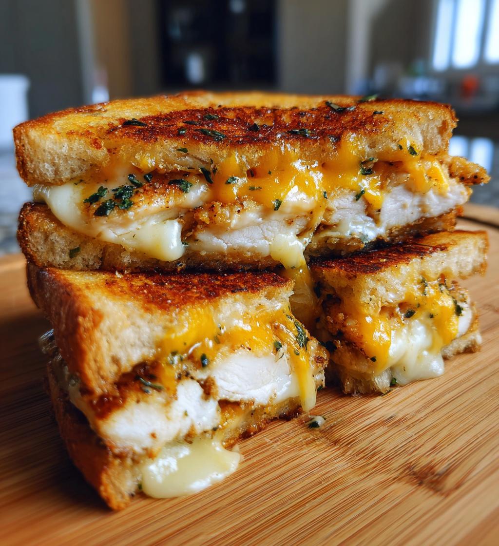 grilled chicken three cheese sandwich