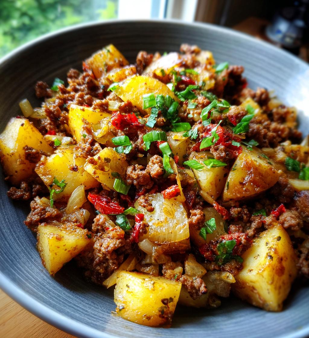 ground beef with potatoes