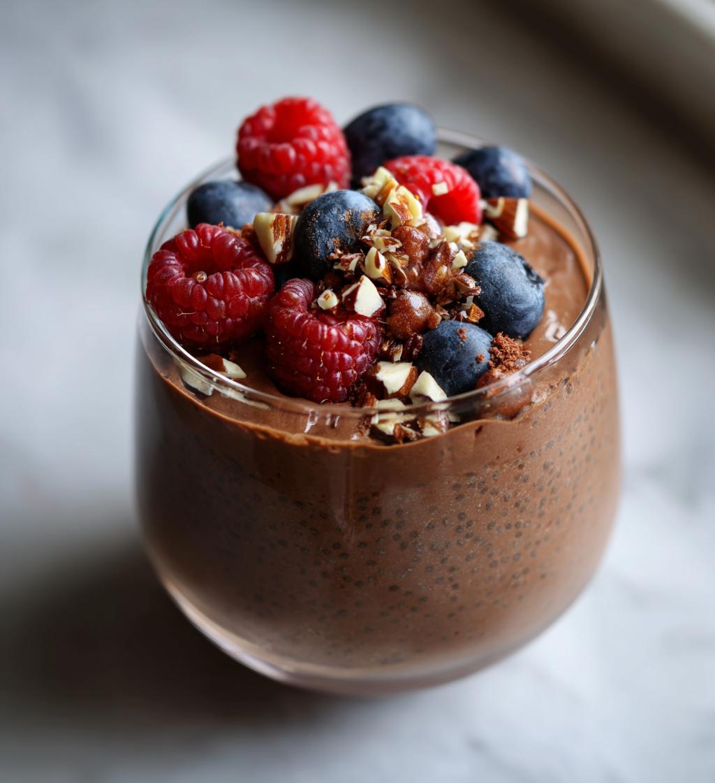 high protein chocolate chia pudding - detail 1