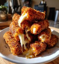 homemade mozzarella sticks crispy and cheesy delight