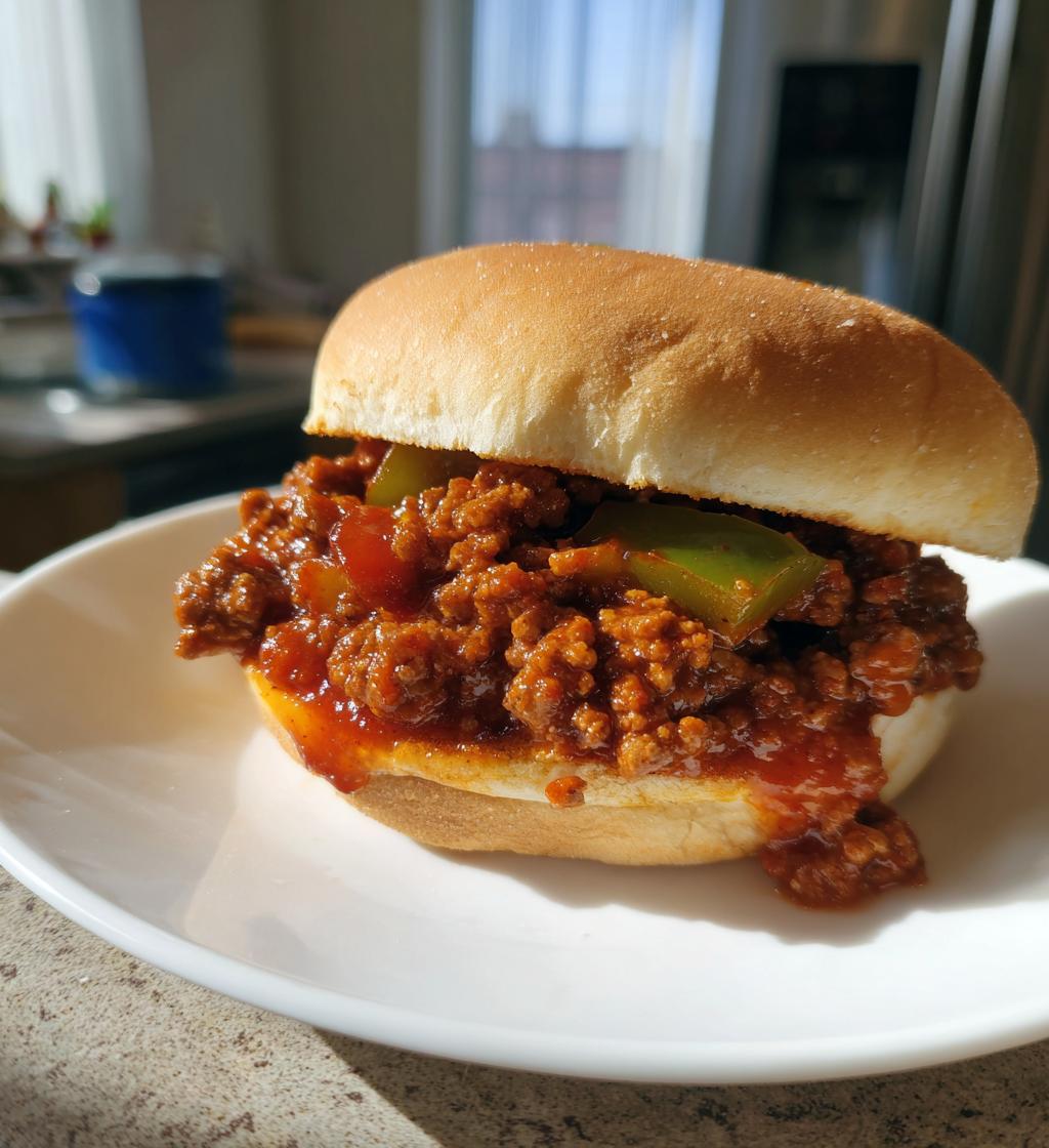 homemade sloppy joes - detail 1