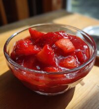 homemade strawberry sauce strawberry topping