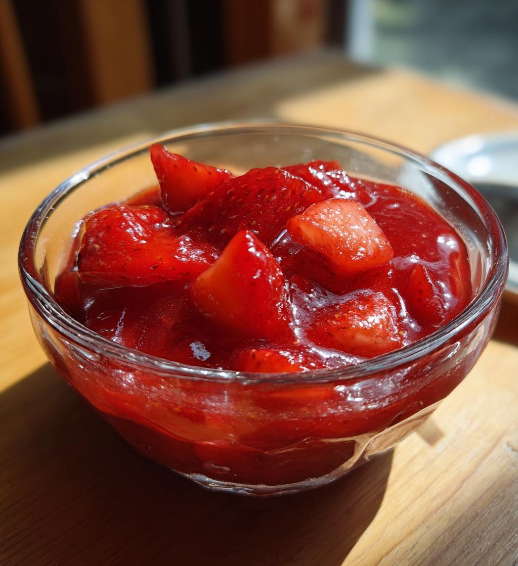 homemade strawberry sauce strawberry topping