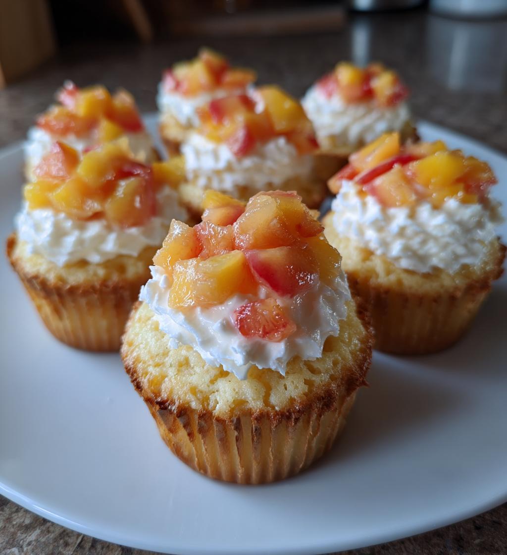 honey peach cream cheese cupcakes