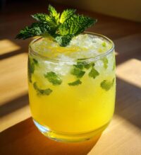 honey sweetened lemon balm lemonade