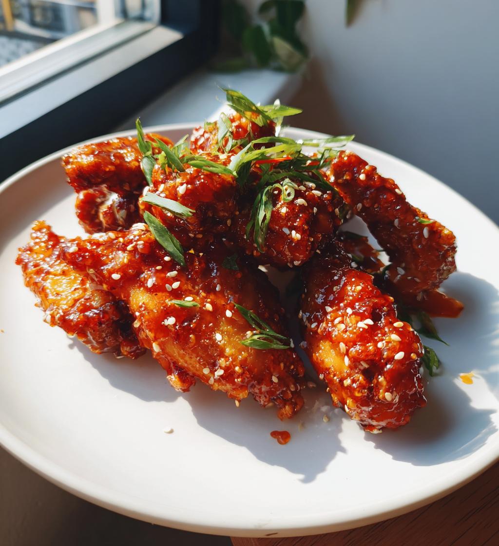 hot honey peach wings