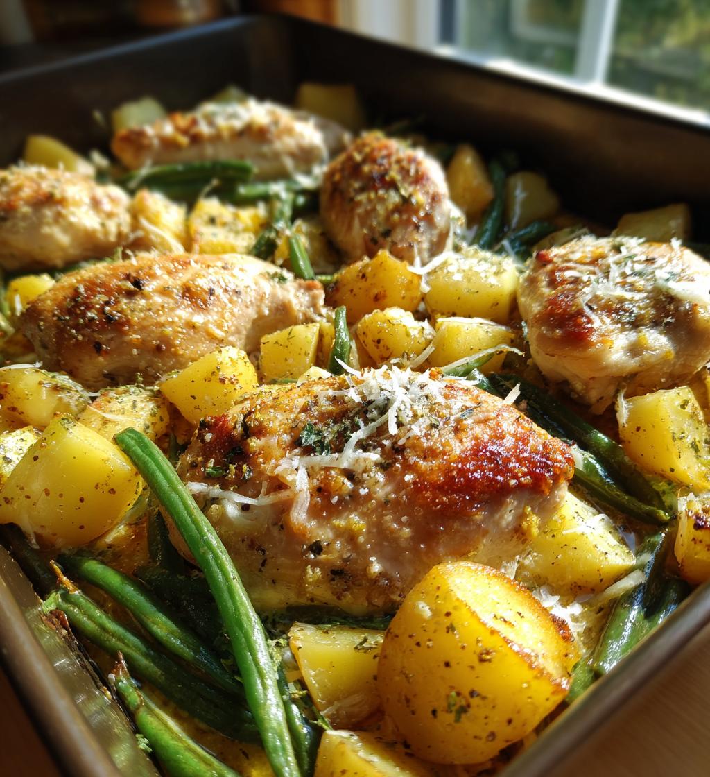 italian chicken potato and green bean bake 2