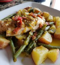 italian chicken potato and green bean bake