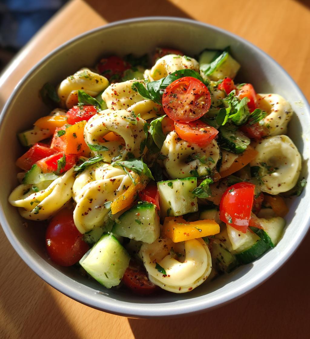 italian pasta salad recipe with cheese tortellini